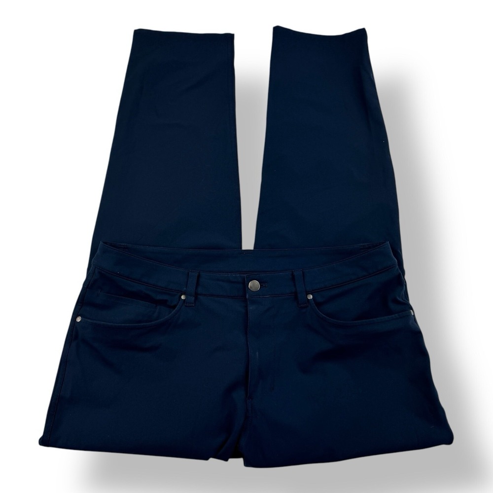 Lululemon True Navy Blue ABC Classic‎ Warpstreme 4-Way Stretch Pants Men's 34x31